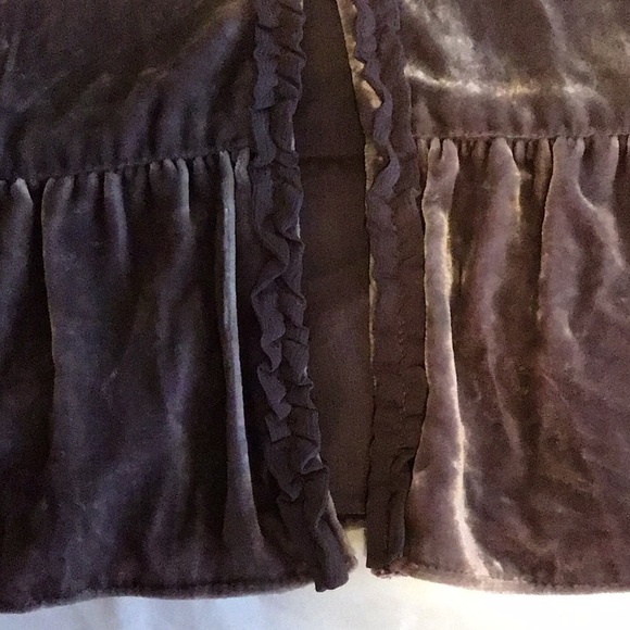 ☀️5$ add to bundle🌟 vintage silk velvet jacket ruffle bell sleeves embroidery - Picture 6 of 14